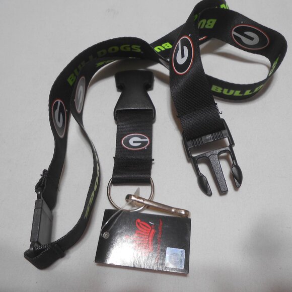 NEW AMINCO GEORGIA BULLDOGS LANYARD KEYCHAIN DETACHABLE GREAT STOCKING STUFFER - Picture 7 of 8